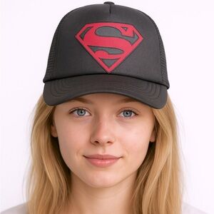 SuperGirl Ballcap Black Pink Adjustable.